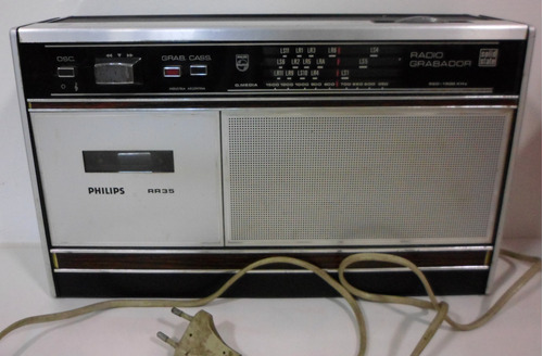 Vintage Radio Grabador Philips Retro 1970 Funciona Impecable