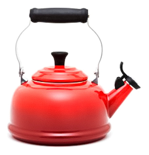 Chaleira Trad Com Apito 1,6l Oficial Le Creuset Vermelha