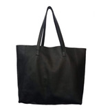 Bolso Grande Shoper Tote Bags Cuero Vacuno Forrado C/cierre