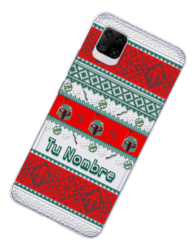 Funda Para Zte Boba Fett Ugly Sweater Navidad Con Tu Nombre