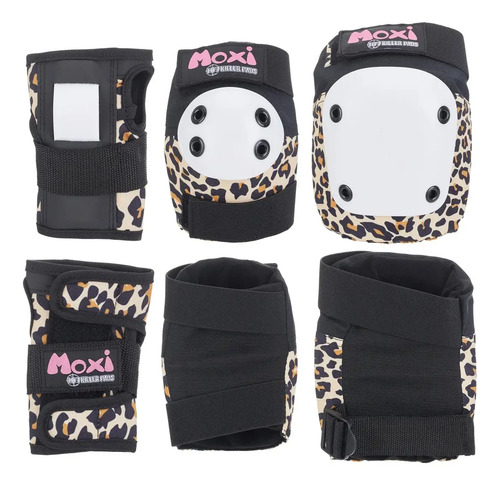 Protecciones 187 Six Pack Moxi Leopard P/ Patines Skate Bmx