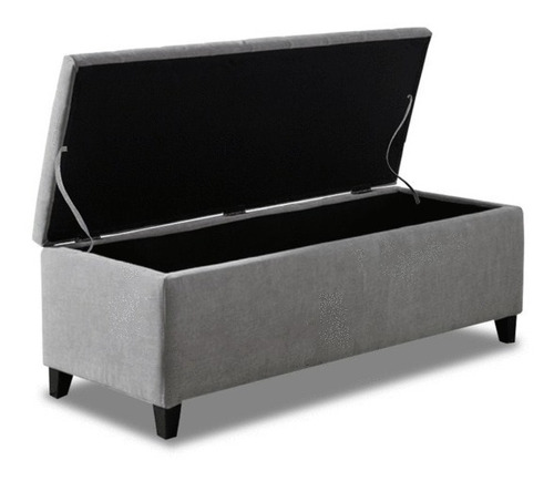 Sala Suede Gris Divan Adelaida Pie De Cama Salas Mueble Baul