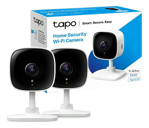 Tapo C110 Camara De Seguridad Wi-fi Audio Uhd X2 Unidades Color Blanco