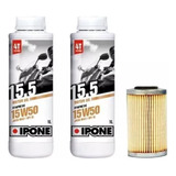 Kit Filtro Aceite + Ipone 15w50 Semi Ns200 As Motos Liber