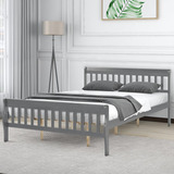 Iululu Base De Cama Queen Con Plataforma De Madera Maciza Co