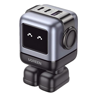 Cargador Robotgan 65w 3 Puertos Carga Rapida 2 Usb-c 1 Usb-a Negro | Envío gratis