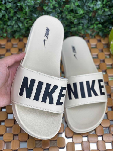 Chinelo Nike Slides Branco/bege Sandália  Unissex Lançamento