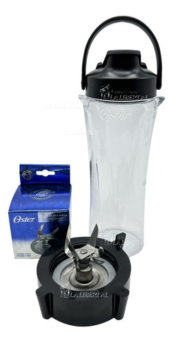 Vaso Blend & Go, Adaptador Oster Y Aspa 6 Cuchillas Original