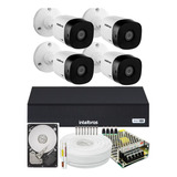 Kit Intelbras 4 Cam 1220b Fullhd Dvr 4ch Mhdx 1104 C/ Hd 