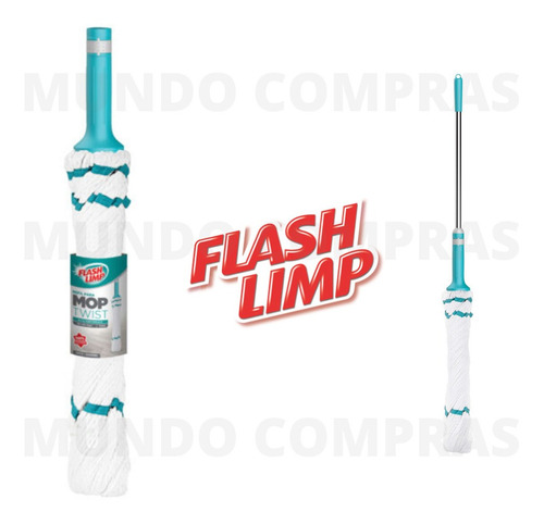 Refil Microfibra Mop Esfregão Twist Rmop7498 Flash Limp Cor Verde