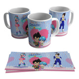 Pack 2 Tazones Vegeta Bulma San Valentin  Dragon Ball Enamor