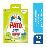 Limpiador De Baños En Gel Pato Discos Activos Lima Fresca 2 Repuestos 72ml