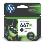 Cartucho Hp 667 Xl Negro Hewlett Packard Original