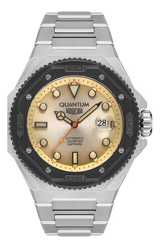 Reloj Quantum Barracuda Hombre Extensible Acero 1091 Buceo
