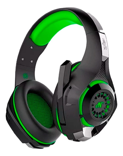 Auriculares Gamer Nisuta Nsaug300 Negro Y Verde