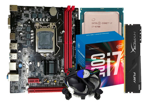 Kit Processador I7 6700 + Placa Mãe H110m 1151 + 16gb Ddr4