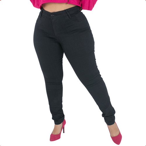 Calça Jeans Feminina Skinny Plus Size Levanta Bumbum