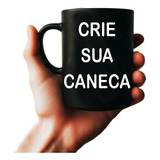 10 Canecas Preta Personalizar Logo Frase Café Texto