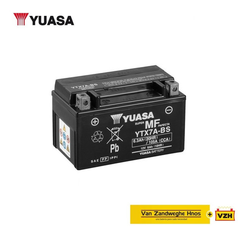 Bateria Mg7a-bs-c = Yt7a-4 = Ytx7a-bs Yuasa 12v 6ah 