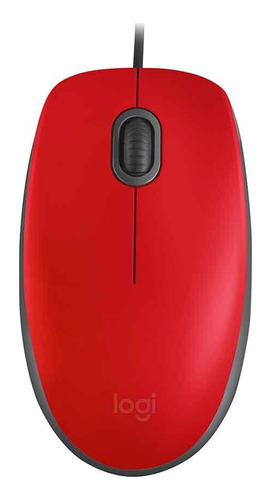Mouse Logitech M110 Silent Red C/ Fio - 910-006755