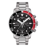 Tissot Seastar Gts Qtz Chr Ss Bk Ind, Gris, Movimiento De C.