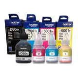 Kit De 4 Tintas Brother Btd60bk & Bt5001 Original B/c/y/m