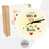 Reloj Mamá Vidrio Personalizado Artesanal