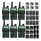 Handy Baofeng Uv5r 8w Kit X 6 Walkie Talkie Bibanda + Extras