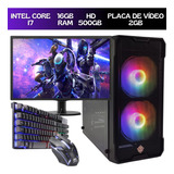 Cpu Gamer Completo Core I7 16gb Hd 500gb Vga 2gb Monitor 19