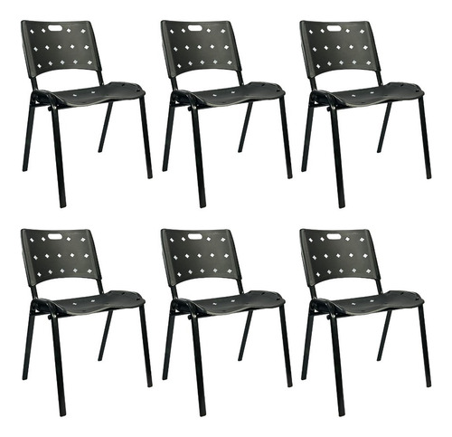 Kit 6 Cadeiras Iso Comfort Pluz  Recepção Escola Nova Eh