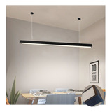 Luminária Pendente Led Retangular Perfil Linear 24w 3000k Pt