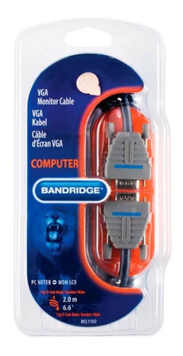 Cable Vga A Vga 2.0m Bcl-1002 Bandridge B20