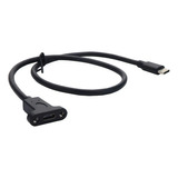 Cabo Extensor Usb Tipo C 3.1 Para Painel Com Parafuso Cor Preto