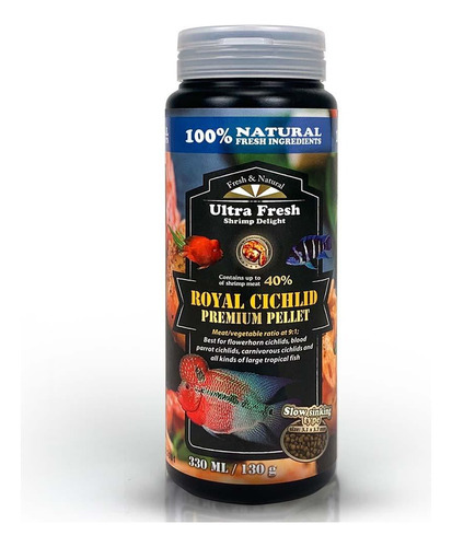 Royal Cichlid Pellet Premium 130 Gr Alimento Ciclidos Azoo