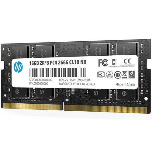 Memoria Ram Hp S1 Ddr4, 2666mhz, 16gb, Cl19, So-dimm