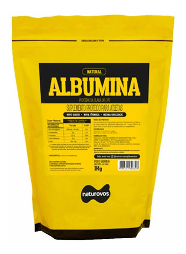 Albumina Refil - 1000g Natural - Naturovos