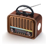 Radio Am Fw Sw Usb Bluetooth Mp3 Tf Vintage Retro Recargable