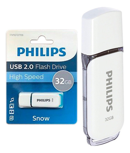 Pendrive Usb-a Philips Snow 32gb Color Blanco