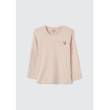 Blusa Básica Infantil Menina  Manga Longa - Rosa