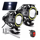 Faro Ojo Angel Led Luz Auxiliar U7 Lupas Demonio Moto 2pzs