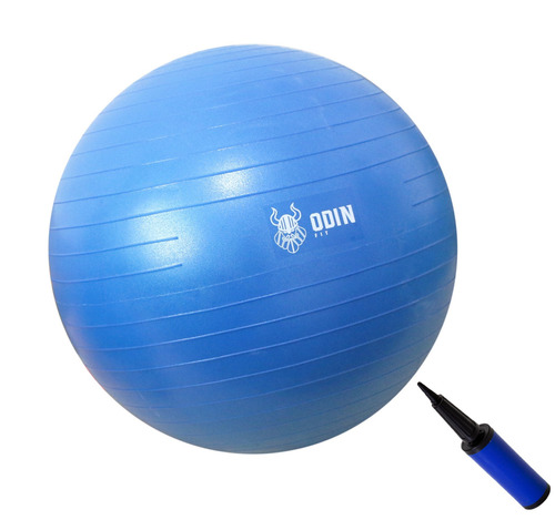 Bola Yoga Suiça Pilates Abdominal Gym Ball 55cm Bomba Grátis Cor Azul