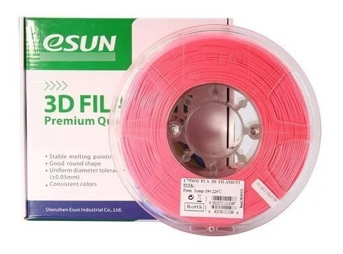 Filamento Pla+ Esun 1.75mm 500g Premium 3d Rosa