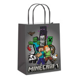 Kit 20 Sacola Papel Festa Minecraft Cromus Lembrancinha Game