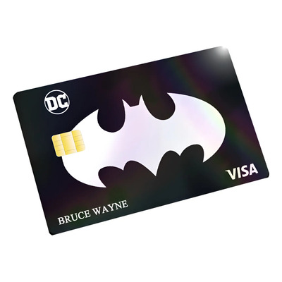 Sticker Tarjeta Bancaria Licencia Acabado Holográfico Batman | Meses sin interés