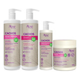 Kit Apse Shampoo Gelatina Máscara E Ativador De Cachos