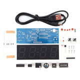 Kit De Reloj Digital Led De 4 Dígitos Para Bricolaje, Alimen