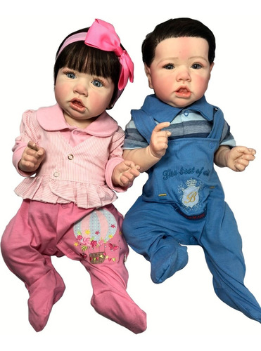 Bebês Reborn Gêmeos Casal Saskia