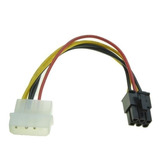 Adaptador / Cabo Vga Pci-ex 6 Pinos / 1 Molex Fonte 002