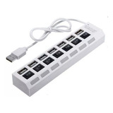 Hub Usb 2.0 Com 7 Portas Switch On/off Led Indicador Para Pc