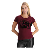 Playera De Manga Corta Casual Mujer Alternative Boy London